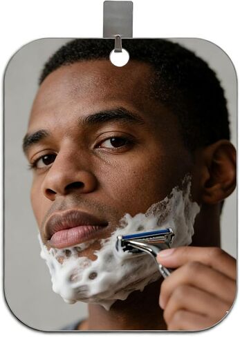 Shower Mirror Fogless for Shaving, Anti Fog Mirrors for Shower 7"x5.1", Shower Shaving Mirror Fogless for Men, Small Hanging Handheld Locker，Travel Makeup Mirror for Home Bathroom Accessories in Saudi Arabia