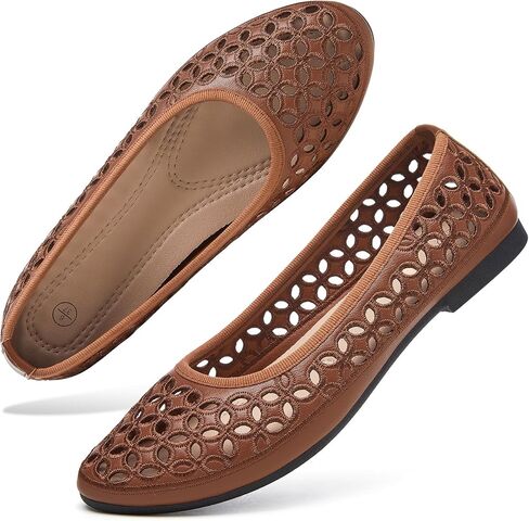 hash bubbie Women's Breathable Ballet Flats Elegant Embroidery Slip-On Shoes Comfortable Round Toe Dress Shoes Casual Walking Flats Loafers Shoes for Daily Office Travel in Saudi Arabia