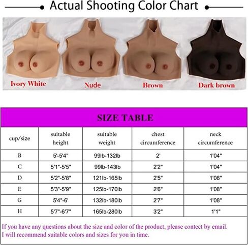 BINOT Silicone Breastplate Fake Boobs Fake Breasts Forms B-H Cup Breast Plates Transgender Cosplay Drag Queen,Nude,C Cup Silicone in Kuwait
