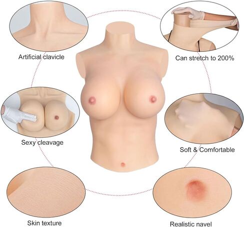 سيليكون الثدي SIlicone صدر نصف الجسم C-H كأس الثدي شكل الثديين وهمية in Kuwait