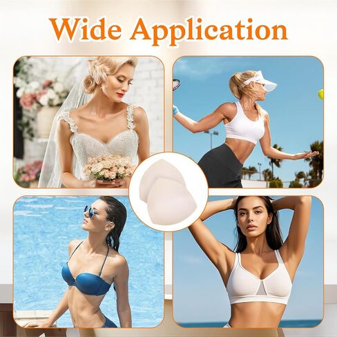6 Pairs Bra Padding Insert, Removable Bra Pads Inserts Triangular Sports Bras Cups Inserts Breathable Sponge Enhancers for Swimsuits Dresses Bras in Kuwait