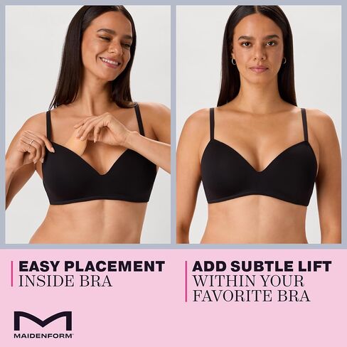 حشوات حمالة صدر نسائية من Maidenform، حشوات حمالة صدر من السيليكون خفيفة الوزن للنساء، وسادات الثدي، قابلة لإعادة الاستخدام، تشكيل سلس in Kuwait