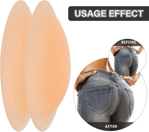 Lurrose Butt Lifters for Women Silicone Buttock Pads Hip Lifting Cushions Lightweight Washable Reusable Butt Enhancer Pads for Flat Buttocks and Long Sitting in Kuwait
