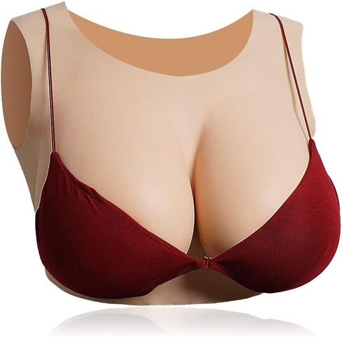 Round Collar Silicone Breast Plates for Crossdressers C-G Cup Drag Queen Breastplate Transgender Breast Forms in Saudi Arabia