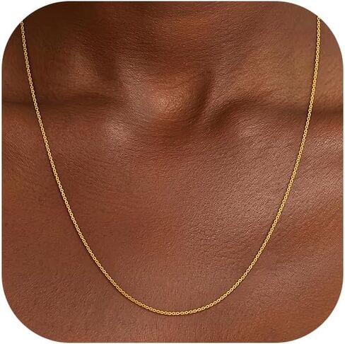 S925 Sterling Silver Chain for Women, 1.1mm Sterling Silver Cable Necklace Thick Sturdy Colourfast Necklaces Jewelry for Women 16/18/20/22 Inch in Saudi Arabia
