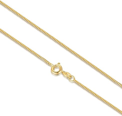 14K Gold Necklaces for Women 0.8/1/1.2mm Gold Box Chain Necklace for Women Box Chain for Men Delicate Square Links Dainty Chains Necklace for Womens Modern Style in Saudi Arabia