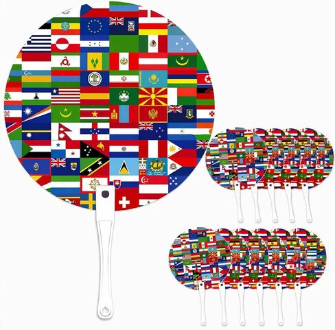 12-Pack World Cup Trophy 2026 World Cup Merchandise, Soccer Fan Accessories Decorations with Colorful International Country Flag & Trophy Design, Great Gifts for Soccer Fans Party Supplies in Saudi Arabia