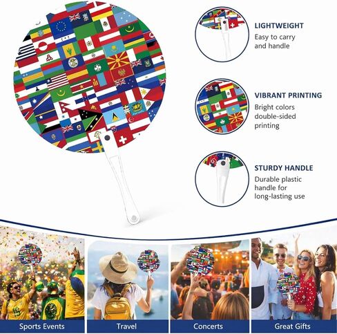 12-Pack World Cup Trophy 2026 World Cup Merchandise, Soccer Fan Accessories Decorations with Colorful International Country Flag & Trophy Design, Great Gifts for Soccer Fans Party Supplies in Saudi Arabia