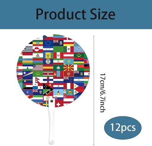 12-Pack World Cup Trophy 2026 World Cup Merchandise, Soccer Fan Accessories Decorations with Colorful International Country Flag & Trophy Design, Great Gifts for Soccer Fans Party Supplies in Saudi Arabia