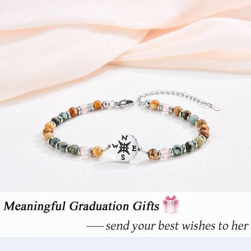 Graduation Gift for Her, Class of 2026 High School 5th 6th 8th Grade College Masters Degree Graduation Compass Bracelet Jewlry Gifts for Girls Women in Saudi Arabia