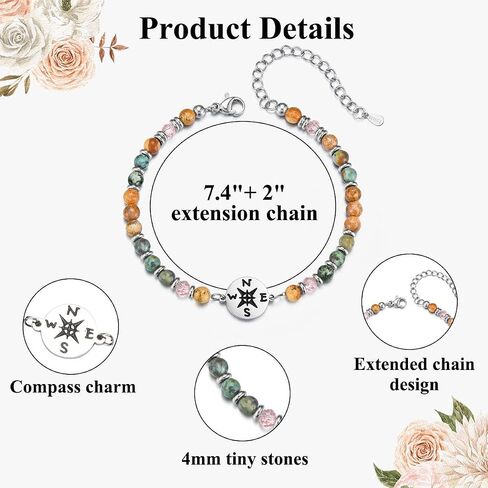 Graduation Gift for Her, Class of 2026 High School 5th 6th 8th Grade College Masters Degree Graduation Compass Bracelet Jewlry Gifts for Girls Women in Saudi Arabia