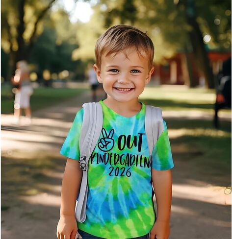 KEKEMI Peace Out Kindergarten 2026 Shirt for Boy Girls Last Day of School T-Shirt School Graduation Outfit Short Sleeve Tees in Kuwait