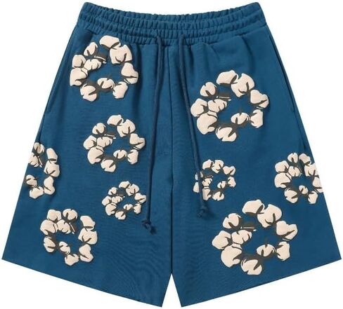 Y2K Men's and Women's Foam Printed Shorts, Summer Beach Resort Couples Casual Shorts with Pockets in Saudi Arabia