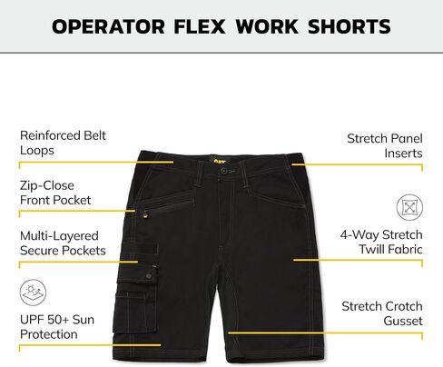 شورت عمل Caterpillar CAT Worwear للرجال من Operator Flex in Kuwait