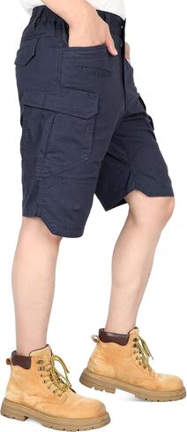 BOCOMAL Men's Work Cargo Shorts Lightweight Ripstop Stretch 9-Pocket Relaxed Fit Durable Water/Stain Resistant Hiking Shorts in Kuwait