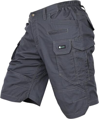 BOCOMAL Men's Work Cargo Shorts Lightweight Ripstop Stretch 9-Pocket Relaxed Fit Durable Water/Stain Resistant Hiking Shorts in Kuwait