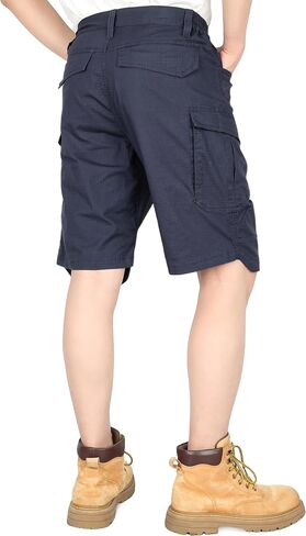 BOCOMAL Men's Work Cargo Shorts Lightweight Ripstop Stretch 9-Pocket Relaxed Fit Durable Water/Stain Resistant Hiking Shorts in Kuwait