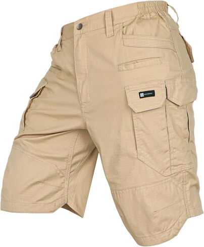 BOCOMAL Men's Work Cargo Shorts Lightweight Ripstop Stretch 9-Pocket Relaxed Fit Durable Water/Stain Resistant Hiking Shorts in Kuwait