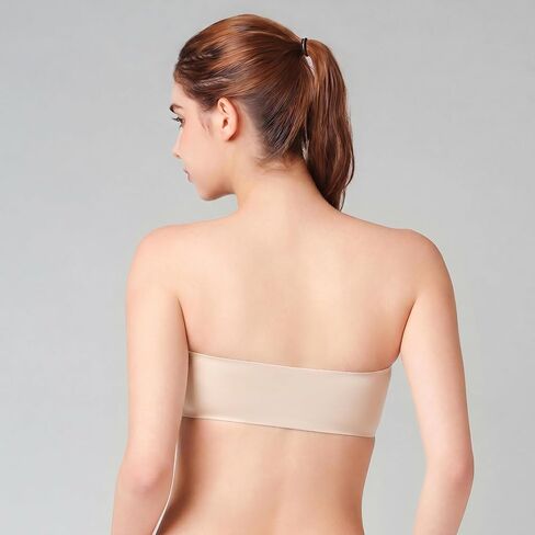 Floatley Cozy Strapless Bandeau Bra, Comfort Wirefree Seamless Pull Over Lightly Lined Bra with Embedded Pads for Women in Saudi Arabia