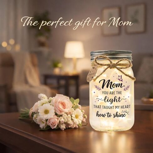 Birthday Gifts for Women, Sentimental Mason Jar, Best Mom Gift Ideas from Daughter Son, Happy Birthday Appreciation Retirement Thank You Presents For Mom in Saudi Arabia