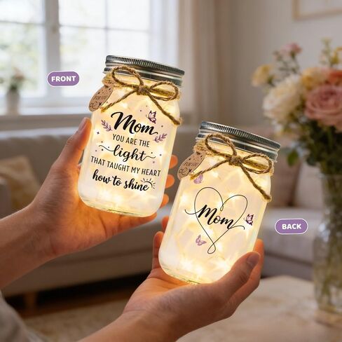 Birthday Gifts for Women, Sentimental Mason Jar, Best Mom Gift Ideas from Daughter Son, Happy Birthday Appreciation Retirement Thank You Presents For Mom in Saudi Arabia