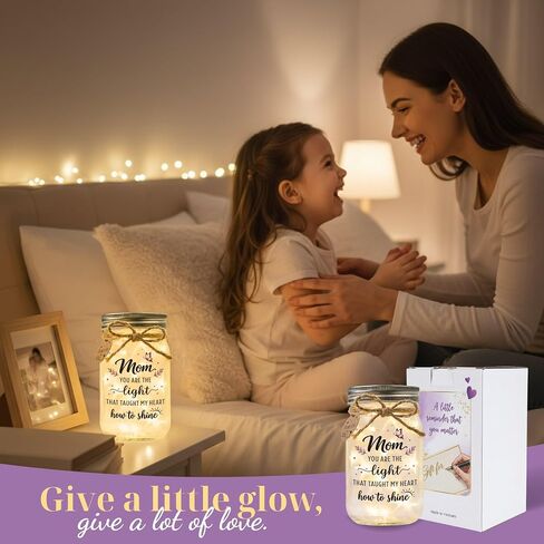 Birthday Gifts for Women, Sentimental Mason Jar, Best Mom Gift Ideas from Daughter Son, Happy Birthday Appreciation Retirement Thank You Presents For Mom in Saudi Arabia