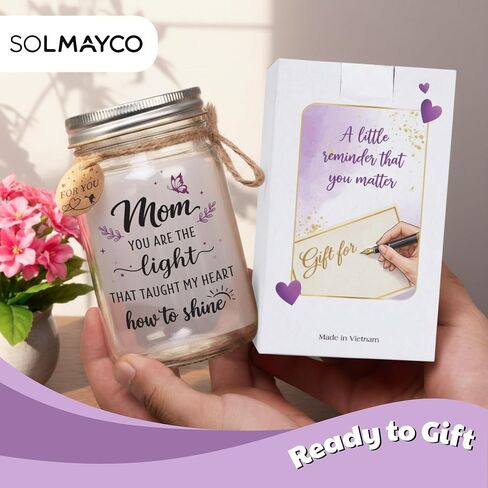 Birthday Gifts for Women, Sentimental Mason Jar, Best Mom Gift Ideas from Daughter Son, Happy Birthday Appreciation Retirement Thank You Presents For Mom in Saudi Arabia