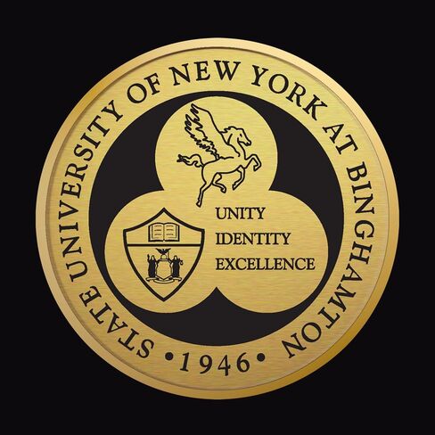 Binghamton University 11" w x 8.5" h Diploma Frame - Fits a bachelor's, master's and phd - Gold Engraved Medallion Diploma Frame - Cherry Moulding with Black and Tartan Green Matting in Kuwait