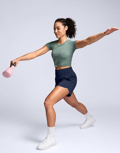 Soothfeel Running Shorts for Women 5" Tummy Control Comfy Workout Gym Hiking Shorts with Pockets in Kuwait