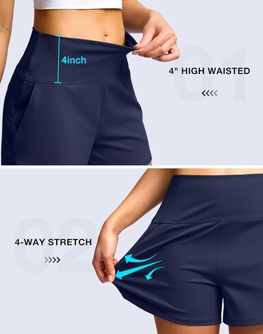 Soothfeel Running Shorts for Women 5" Tummy Control Comfy Workout Gym Hiking Shorts with Pockets in Kuwait