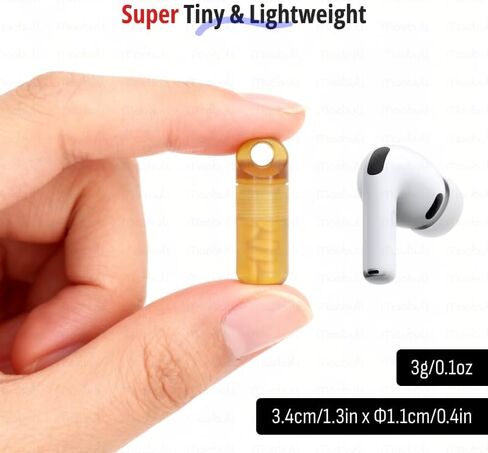 Super Tiny Pill Holder, Very Small Pill Case for Keychain, Extra Mini Pill Box with Phone Charm String, Micro Pill Organizer with Pendant Cord in Saudi Arabia