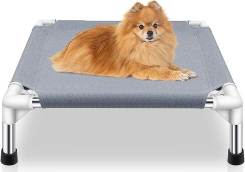 Makerfire Elevated Raised Cooling Cots Bed for Medium Dogs, Portable Indoor & Outdoor Pet Bed, Medium Size, Cotton Material, Non-Slip Feet, Fits up to 70lbs in Saudi Arabia