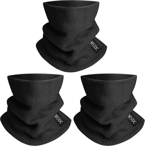MSDC Neck Gaiters for Men 3 Pack,Neck Warmer Scarf Women Face Mask Covering for Cold Weather in Saudi Arabia