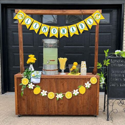 Lemonade Banner, Lemonade Stand Decorations, Lemon Party Decor for Bridal Shower Birthday Party, Outdoor Lemon Stand Decor in Saudi Arabia