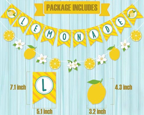Lemonade Banner, Lemonade Stand Decorations, Lemon Party Decor for Bridal Shower Birthday Party, Outdoor Lemon Stand Decor in Saudi Arabia