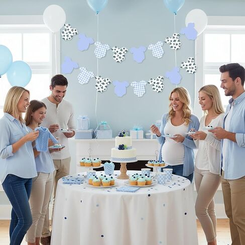 Blue Blueberry Print Baby Onesie Banner, Berry Sweet Baby Shower Banner, Blueberry Themed Birthday Party Supplies Blueberry Hanging Decoration Fruit Theme Party Decorations in Saudi Arabia