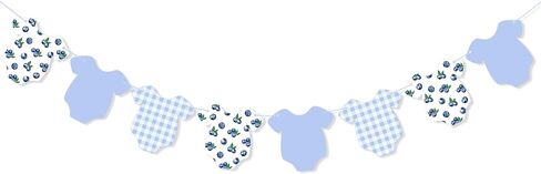 Blue Blueberry Print Baby Onesie Banner, Berry Sweet Baby Shower Banner, Blueberry Themed Birthday Party Supplies Blueberry Hanging Decoration Fruit Theme Party Decorations in Saudi Arabia