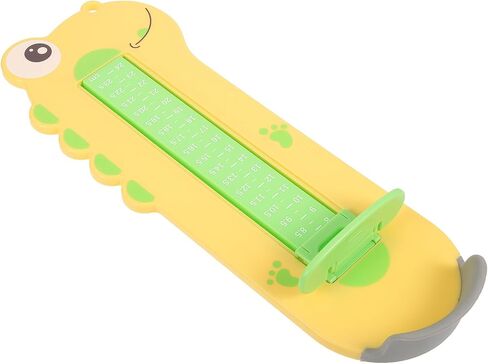 Foot Measurement Device and Shoe Sizer Tool for Infants, Yellow Dinosaur Design, Accurate Foot Length and Shoe Size Ruler for Boys at Home in Kuwait