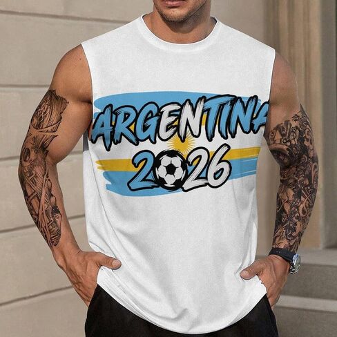 Men's Tank Top Workout Sleeveless Muscle T-Shirt Gym Fitness Vest Casual Wear Summer Beach Shirts in Kuwait