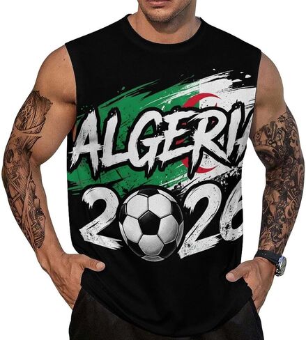 Men's Tank Top Workout Sleeveless Muscle T-Shirt Gym Fitness Vest Casual Wear Summer Beach Shirts in Kuwait