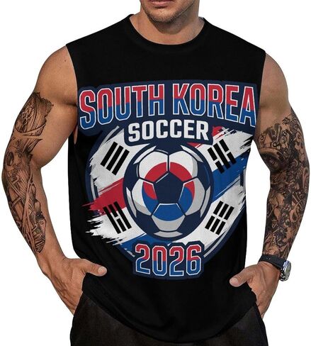 Men's Tank Top Workout Sleeveless Muscle T-Shirt Gym Fitness Vest Casual Wear Summer Beach Shirts in Kuwait