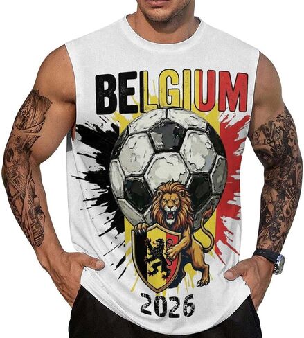 Men's Tank Top Workout Sleeveless Muscle T-Shirt Gym Fitness Vest Casual Wear Summer Beach Shirts in Kuwait