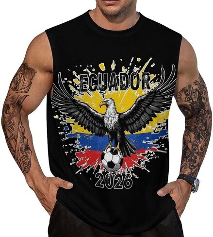 Men's Tank Top Workout Sleeveless Muscle T-Shirt Gym Fitness Vest Casual Wear Summer Beach Shirts in Kuwait