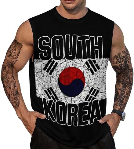Men's Tank Top Workout Sleeveless Muscle T-Shirt Gym Fitness Vest Casual Wear Summer Beach Shirts in Kuwait