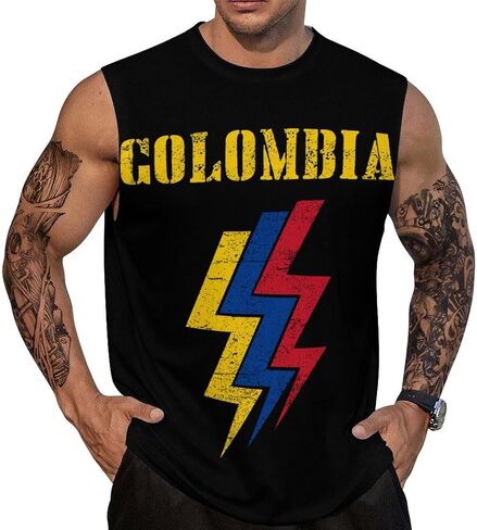 Men's Tank Top Workout Sleeveless Muscle T-Shirt Gym Fitness Vest Casual Wear Summer Beach Shirts in Kuwait