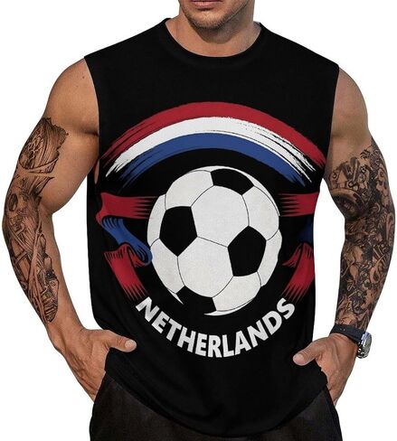 Men's Tank Top Workout Sleeveless Muscle T-Shirt Gym Fitness Vest Casual Wear Summer Beach Shirts in Kuwait