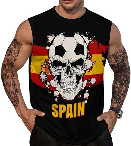 Men's Tank Top Workout Sleeveless Muscle T-Shirt Gym Fitness Vest Casual Wear Summer Beach Shirts in Kuwait