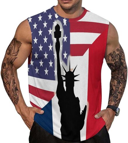 Men's Tank Top Workout Sleeveless Muscle T-Shirt Gym Fitness Vest Casual Wear Summer Beach Shirts in Kuwait