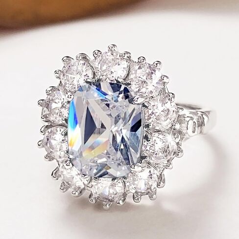 Gorgeous Oval Cubic Zirconia Rings Female Anniversary Party Accessories Luxury Finger Jewelry in Kuwait