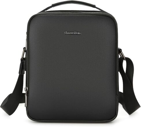 Men's Crossbody Shoulder Bag, genuine leather Small Messenger Satchel for Work Business Travel, Black Side Purse in Saudi Arabia